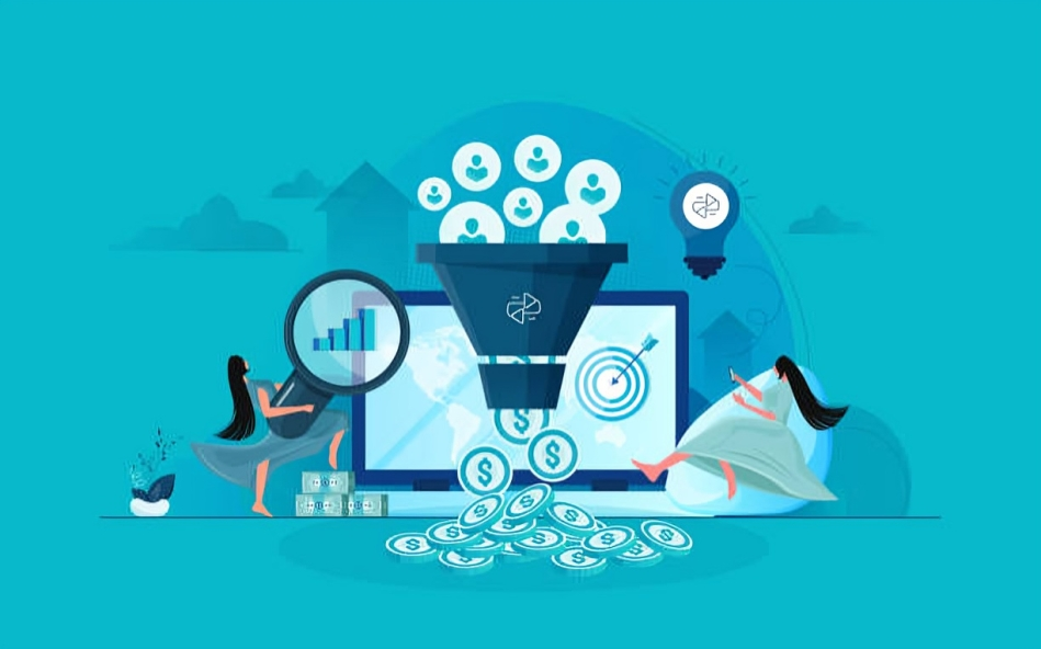 High-converting business website dashboard with analytics, lead capture forms, and performance metrics displayed on a laptop screen.